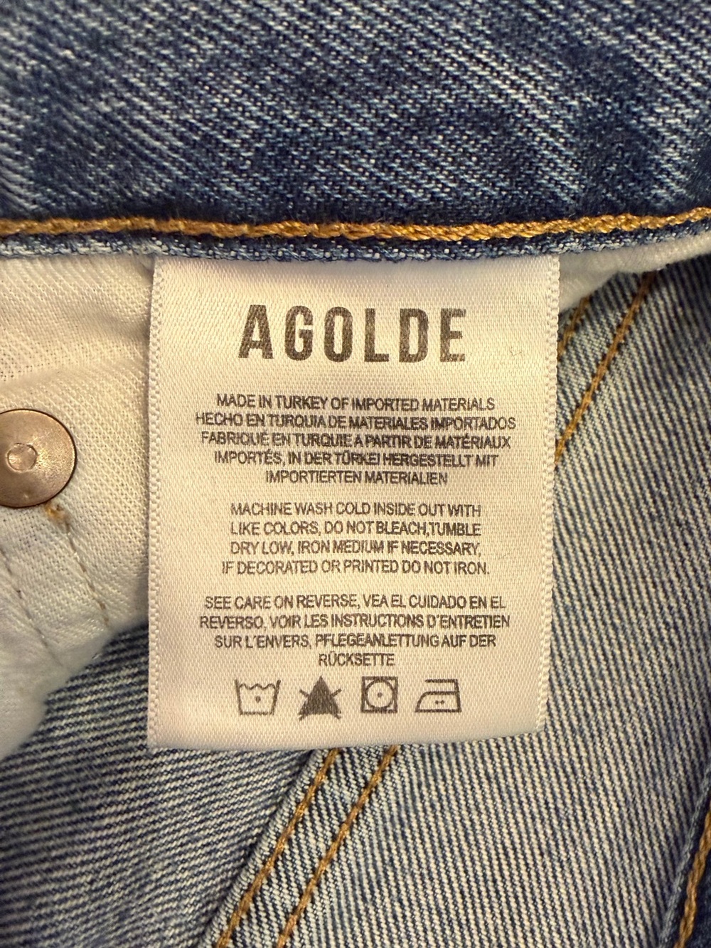 Agolde Dagna Pleated Raw Hem Jeans - Picture 8 of 8